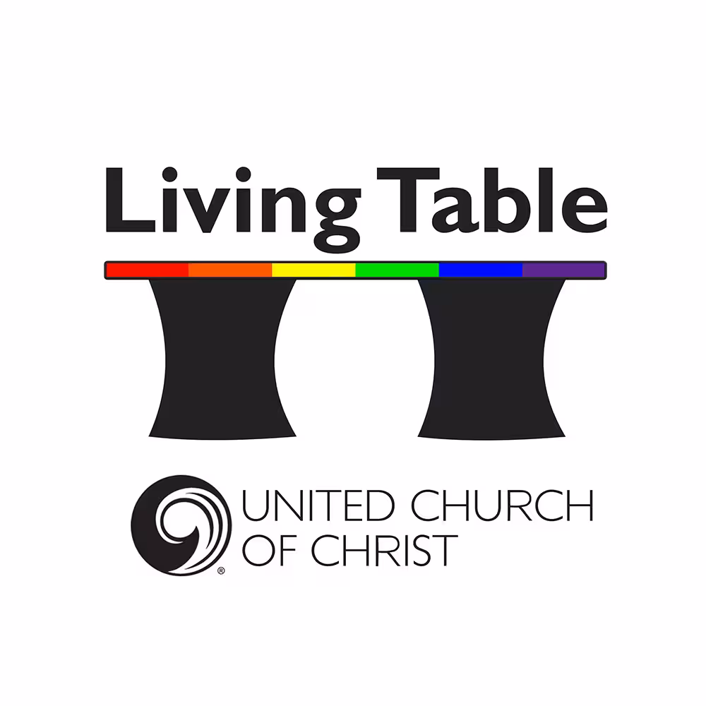 Living Table UCC — a rainbow-accented chalice with bread, the congregation's logo